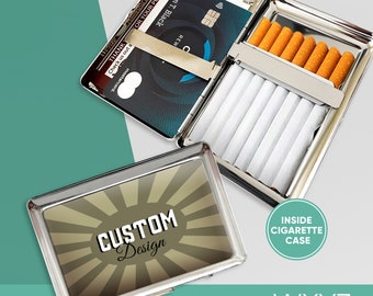 personalized cigarette case and lighter Cigarette Case With Lighter / Personalised / Customised Photo Gift