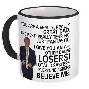 Gift for DAD Mug Gift Donald Trump Great DAD Funny FATHERS Day Christmas