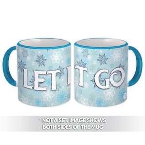Snow Flakes Let it Go Mug Gift for Kids Children Birthday Christmas Frozen image 1