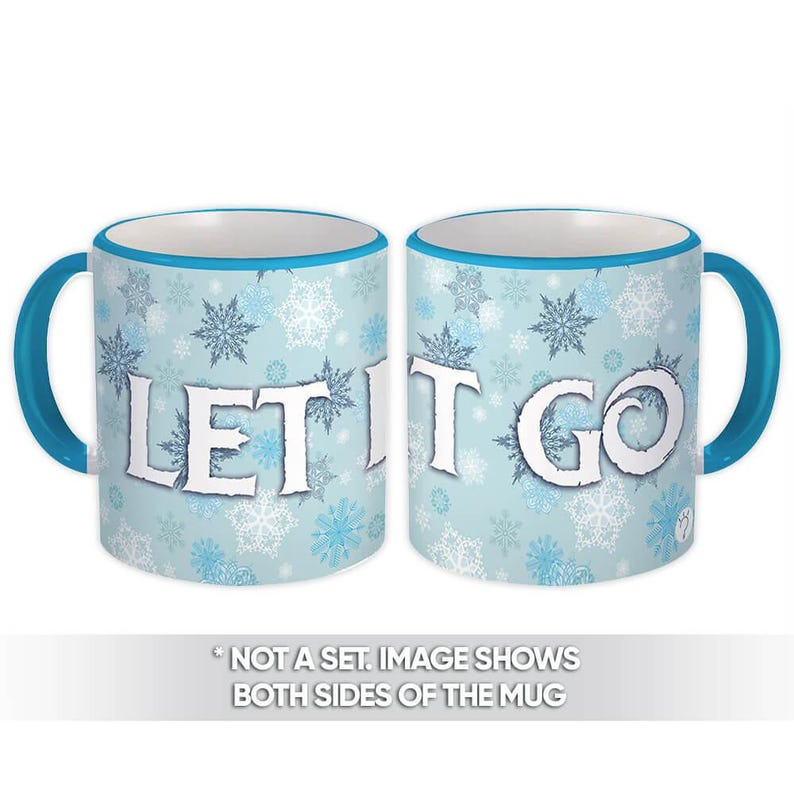 Snow Flakes Let it Go Mug Gift for Kids Children Birthday Christmas Frozen image 1