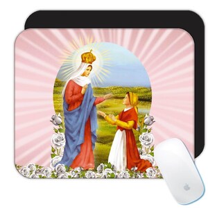 Our Lady of Caravaggio Mousepad Gift Catholic Religious Virgin Saint