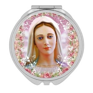 Our Lady of Peace Compact Mirror Gift Catholic Religious Virgin Mary Mother of God