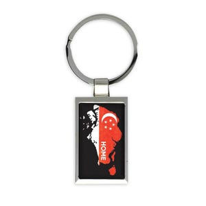 Singapore Home KAART Vlag Cadeau Rechthoekige sleutelhanger Singaporean Epat Country Pride Souvenir