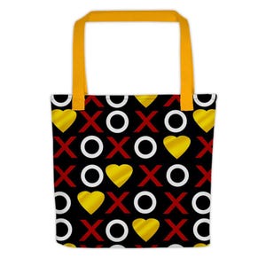 Xoxo Herzen Strandtasche Geschenk Be My Valentine Muster Liebe Goldene Buchstaben Umarmungen Küsse Karte