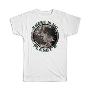 T-shirt écologique Il n'y a pas de PLANÈTE Cadeau Papier kraft Globe terrestre design Recyclage Biologique
