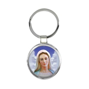 Our Lady of Peace Gift Round Keychain Catholic Religious Virgin Mary Mother of God