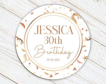 Imán redondo suave personalizado para cumpleaños, decoración personalizada de 3,75 pulgadas para nevera, regalo único para fiesta, diseño de foto personalizado, promocional