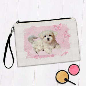 Trousse de maquillage pour maman caniche, cadeau chien, chiot, animal de compagnie, mignon, petit amour