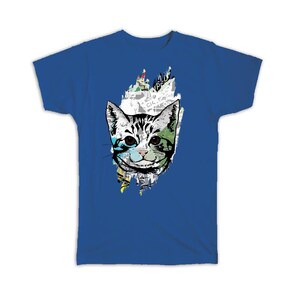 Cat Collage T-Shirt Gift Urban Artistic Art Patchwork Pencil Sketch Feline Kitten Cats