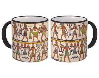 Egypt Egyptian Rock Art Mug Gift History Ancient Print African Country Ramses Pattern