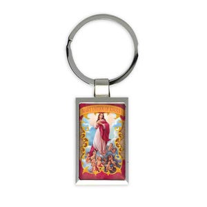 Mary Untier von Knoten Geschenk rechteckige Keychain katholische religiöse Jungfrau-Heilige