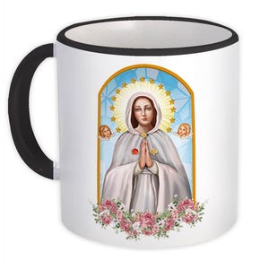 Rosa Mistica Mug Gift Our Lady Rosa Mystica Saint Catholic Religious