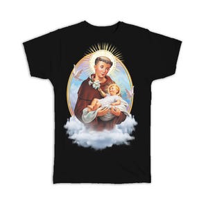 Saint Anthony of Padua T-Shirt Gift Catholic Religious Religion Classic Faith