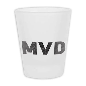 Uruguay Carrasco Airport Montevideo MVD Frosted Shot Glass Airline Travel Pilot AIRPORT Gift