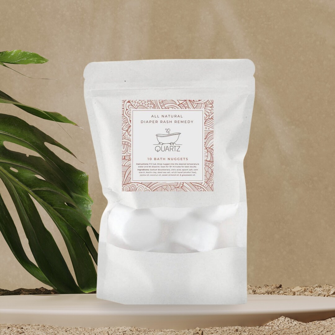 Natural Diaper Rash Remedy, Bath Soak Nuggets 10ct, Diaper Rash Cream