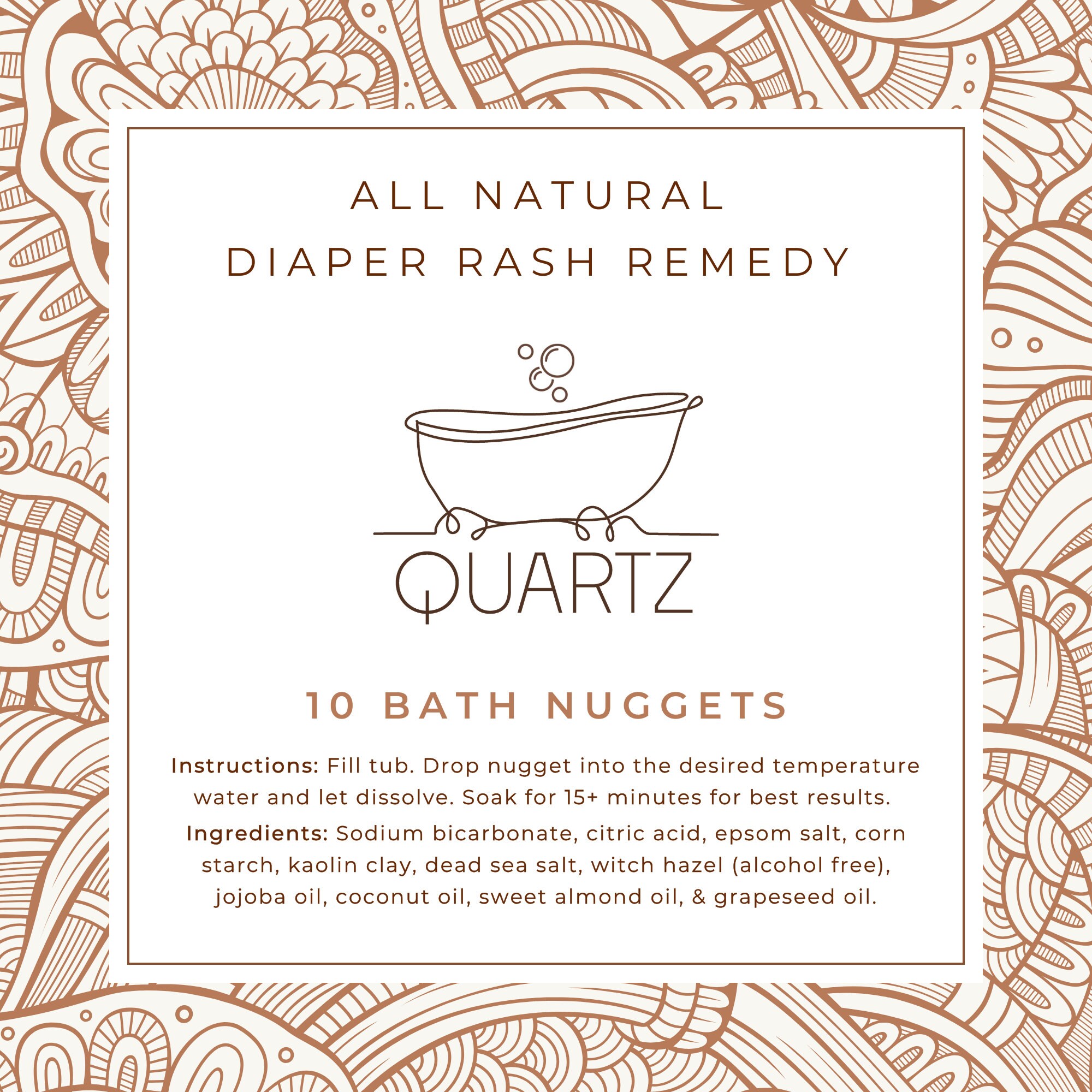 Diaper Rash Relief Bath Nuggets 10ct, Allnatural Homeopathic, Diaper