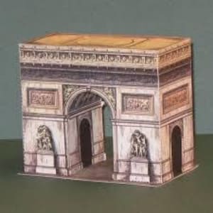 Créations en papier Arc de Triomphe, cadeaux DIY pour enfants, cadeaux d'anniversaire, jouets en papier, modèle en papier PDF, activité manuelle et artistique pour enfants, téléchargement numérique