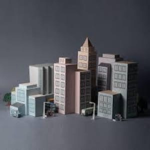 Créations en papier pour maisons et bureaux DIY pour enfants Cadeaux d'anniversaire Paper Toys Maquette en papier PDF Travaux manuels pour enfants à téléchargement numérique