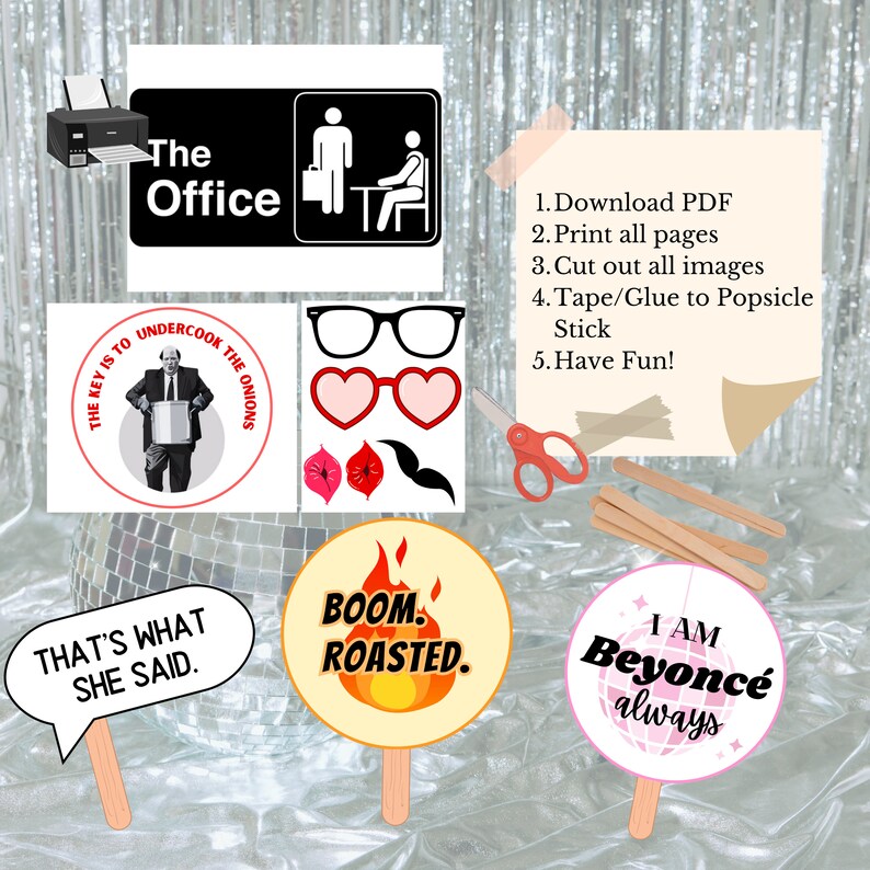 The Office TV Show Photo Booth Props, Printable Tv Series Props, the ...