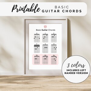 Beginner Guitar Chords, Digital PDF for Guitar Beginners, Guitar ...