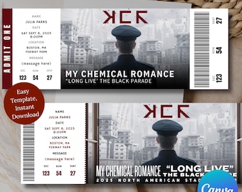 Entradas para conciertos de My Chemical Romance MCR The Black Parade Tour, regalo sorpresa, entradas para Black Parade Tour y entradas digitales.