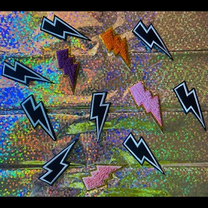 Lightning Bolt Iron On Patches Bundle