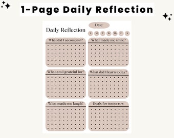 Reflexión diaria/Diario de autocuidado