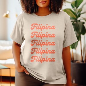 Retro Filipina T-shirt, Cute Pinay Shirt, Filipino Shirt Clothing, Gift for Filipino, Filipino Pride, Philippines Tee