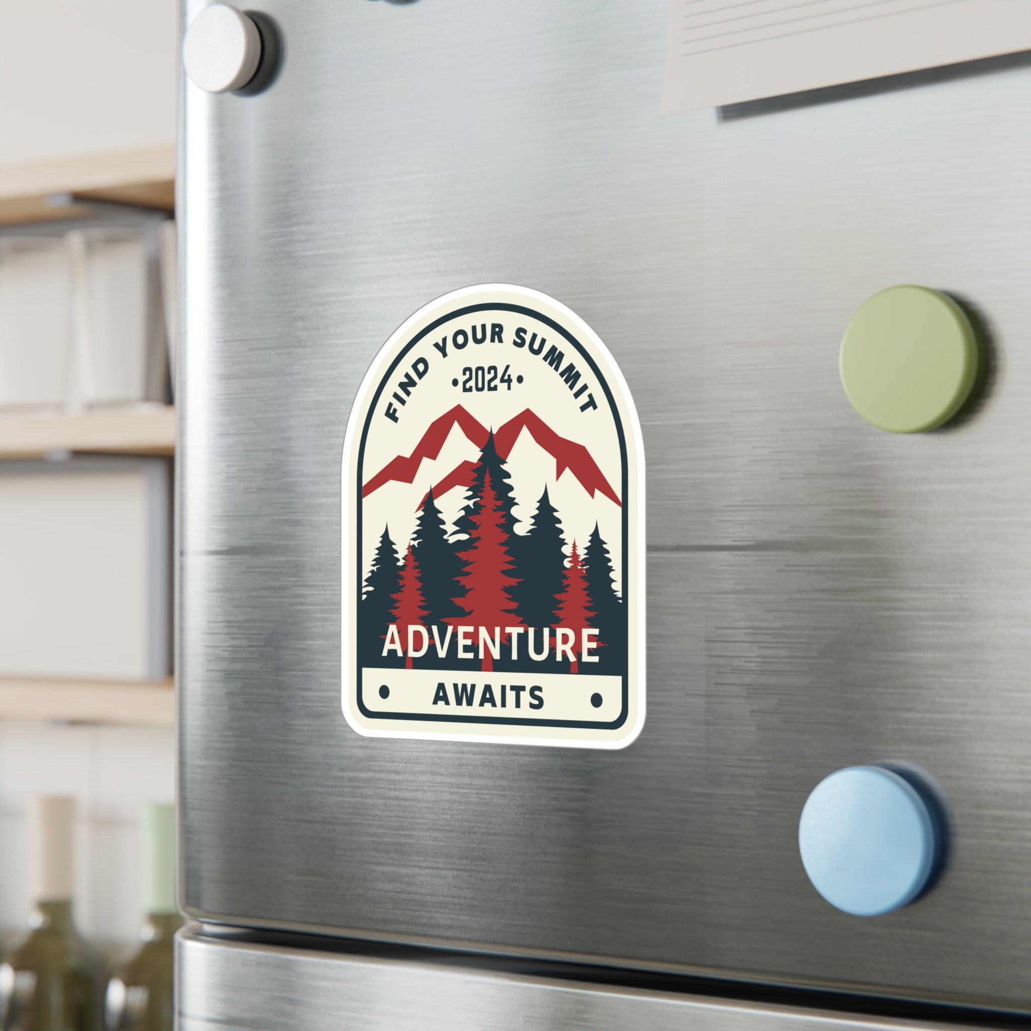 Adventure Awaits Kiss-cut Vinyl Decals Hiking Sticker Water Bottle ...