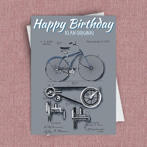 Carte d'anniversaire à vélo, superbe carte de vélo de montagne ou de vélo pour mari, père ou tout amateur de vélo