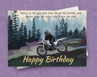 60 X) Einladungskarten Geburtstag Motocross Motorrad Rennen Bike