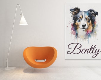 Custom Cartoon Pet Portrait | Cat & Dog Portrait From Photo | Pet Watercolour Minimalist Style | Digital Pet Illustration Art Prints