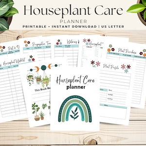 Houseplant Care Journal, Plant Care Tracker, Houseplant Planner, Plant Care Printable
