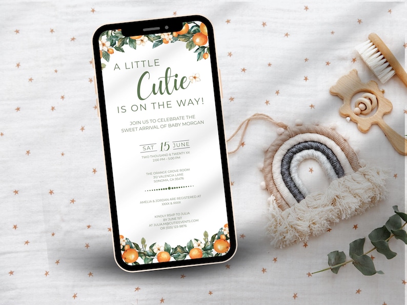 Little Cutie Baby Shower Invitation Template, Baby Shower Evite ...