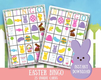 Easter BINGO printable, Easter games PRINTABLE, Easter classroom game, Easter family game