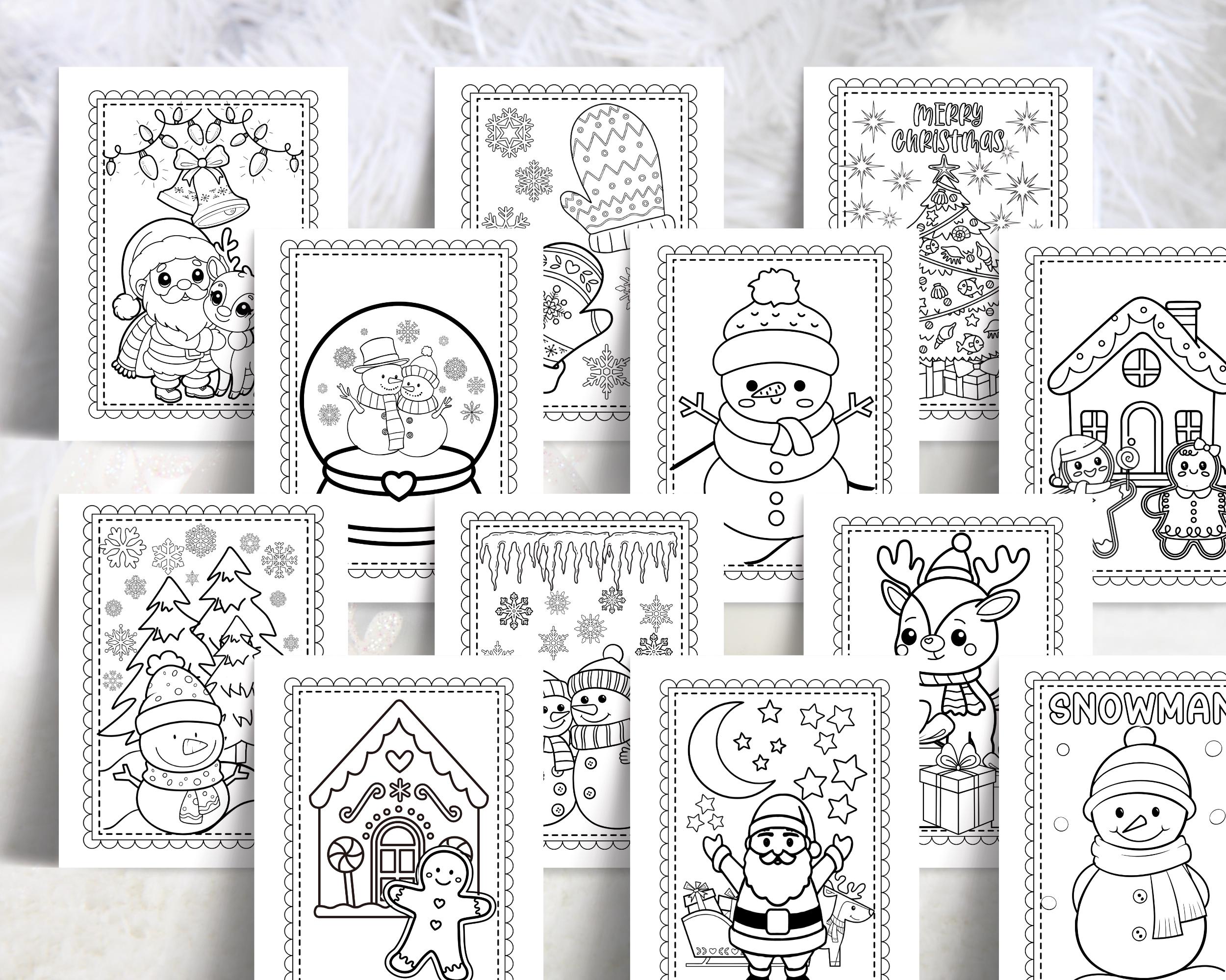 12 Christmas Coloring Pages for Kids, Creative Holiday School Activity ...