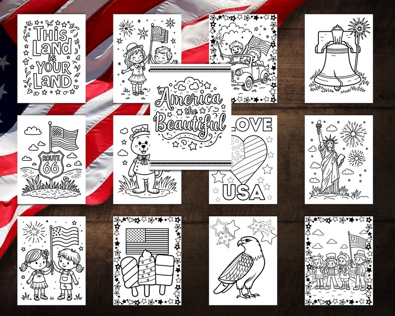 Patriotic Coloring Pages for Kids | 25 Printable Usa-themed PDF Sheets ...