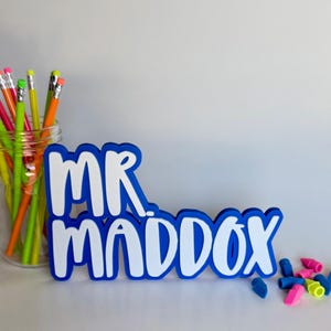Custom 3D Printed Name Plate: Personalized Desk & Dresser Sign