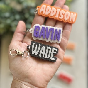 Glow in the Dark Personalized Name Keychain: Halloween Boo Bag Tag ...