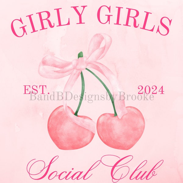 Join the Girly Girls Social Club: PNG Trendy Coquette Bow - The Cutest Fashion Accessory for Kids and Adults!