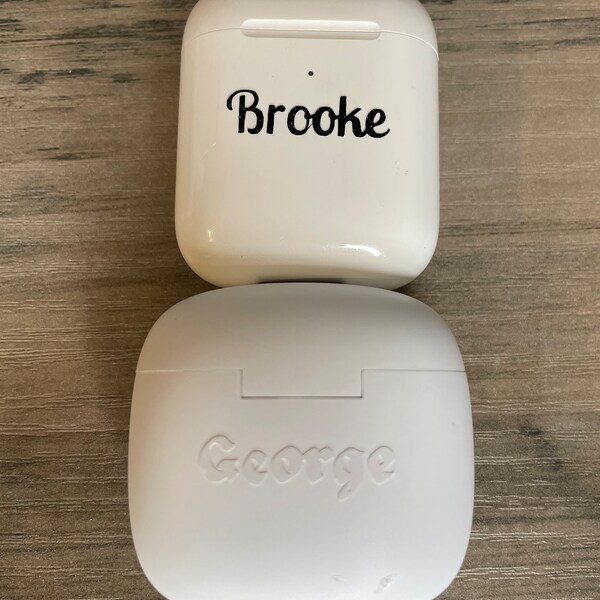 Personalised vinyl sticker - 1 inch name AirPod sticker