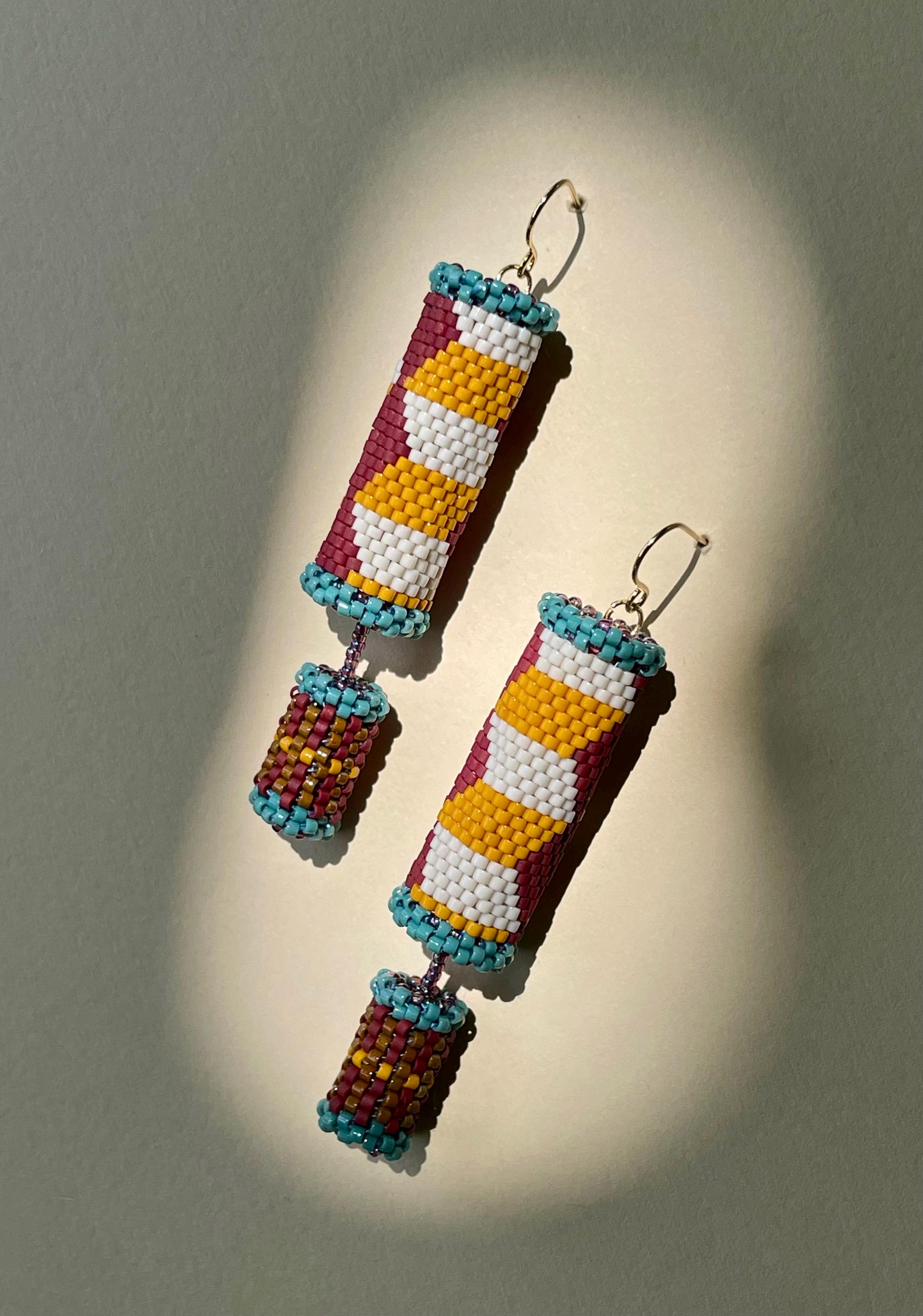 MIYUKI デリカビーズ エレガントウェーブ ビーズイヤリング