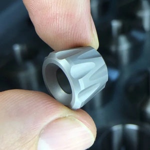 ORION Lanyard Bead, Titanium, Etched