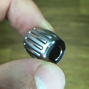 BARREL Lanyard Bead, Titanium