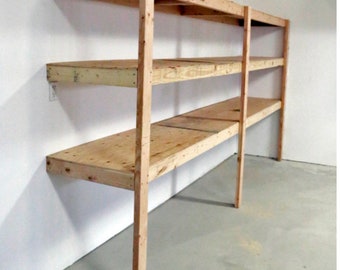 Easy DIY garage shelf plan - Easy guide to building garage shelves!