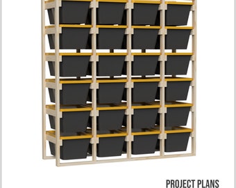 DIY 27 Gallon Tote Storage Rack (plans only)