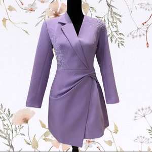 Purple Blazer Dress - Etsy