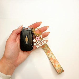 Hot Girls Read Key Chain, Car Key Chain, Cute Key Chain, Hot Girls Read, Book Lover