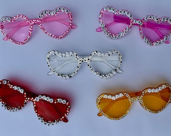 Taylor Swift inspired sunglasses | Eras Tour sunglasses | Rhinestoned acrylic glasses | Concert Glasses