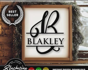 Bildekalmonogram SVG, Delad monogramklippfil för vinyldekaler